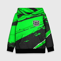 Толстовка-худи детская Bayer 04 sport green, цвет: 3D-черный