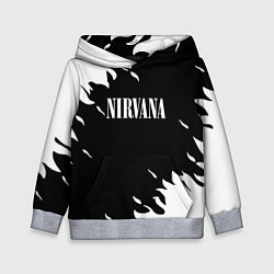 Толстовка-худи детская Nirvana текстура огонь, цвет: 3D-меланж