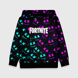 Толстовка-худи детская Marshmello neon fortnite, цвет: 3D-черный