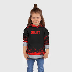 Толстовка-худи детская RUST краски текстура шутер, цвет: 3D-меланж — фото 2