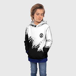Толстовка-худи детская Borussia sport краски, цвет: 3D-синий — фото 2