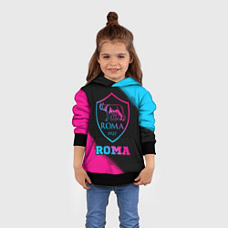 Толстовка-худи детская Roma - neon gradient, цвет: 3D-черный — фото 2