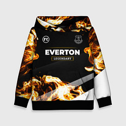 Толстовка-худи детская Everton legendary sport fire, цвет: 3D-черный