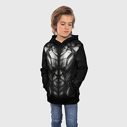 Толстовка-худи детская Мускул, цвет: 3D-черный — фото 2