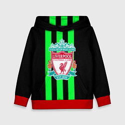 Толстовка-худи детская Liverpool line green, цвет: 3D-красный