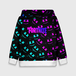 Детская толстовка Fortnite x Marshmello neon pattern