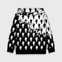 Толстовка-худи детская Billie Eilish pattern black, цвет: 3D-черный