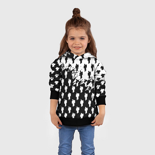 Детская толстовка Billie Eilish pattern black / 3D-Черный – фото 4
