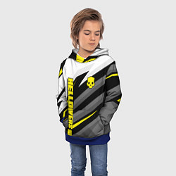 Толстовка-худи детская Helldivers 2: Uniform Yellow x White, цвет: 3D-синий — фото 2