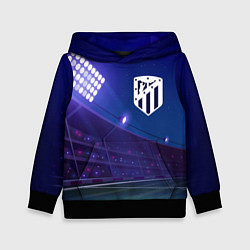 Толстовка-худи детская Atletico Madrid ночное поле, цвет: 3D-черный