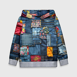 Толстовка-худи детская Значок адвоката на джинсах, цвет: 3D-меланж