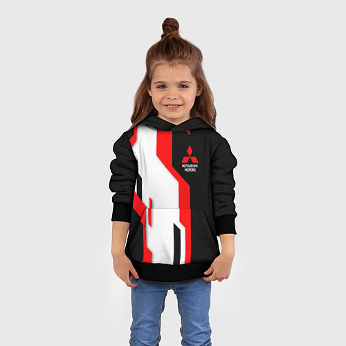 Детская толстовка Mitsubishi red uniform / 3D-Черный – фото 4