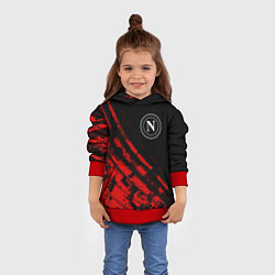 Толстовка-худи детская Napoli sport grunge, цвет: 3D-красный — фото 2