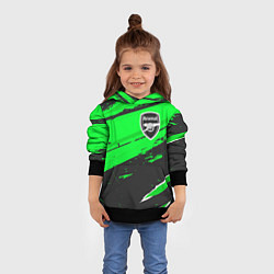Толстовка-худи детская Arsenal sport green, цвет: 3D-черный — фото 2