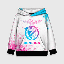 Толстовка-худи детская Benfica neon gradient style, цвет: 3D-черный