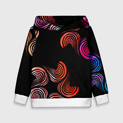 Детская толстовка Чёрные звёзды и завихрения