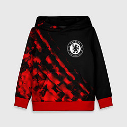 Толстовка-худи детская Chelsea sport grunge, цвет: 3D-красный