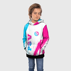 Толстовка-худи детская PSV neon gradient style вертикально, цвет: 3D-черный — фото 2