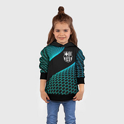 Толстовка-худи детская Barcelona football net, цвет: 3D-черный — фото 2