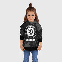Толстовка-худи детская Chelsea sport на темном фоне, цвет: 3D-черный — фото 2