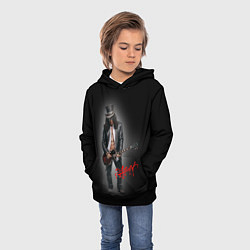 Толстовка-худи детская Слэш музыкант группы Guns N Roses, цвет: 3D-черный — фото 2