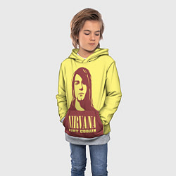 Толстовка-худи детская Kurt Cobain Nirvana, цвет: 3D-меланж — фото 2