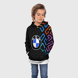 Толстовка-худи детская Bmw абстракция, цвет: 3D-белый — фото 2