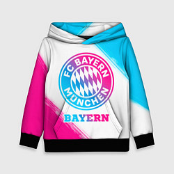 Толстовка-худи детская Bayern neon gradient style, цвет: 3D-черный