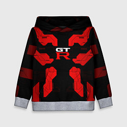 Толстовка-худи детская Nissan GTR - Cyber red, цвет: 3D-меланж