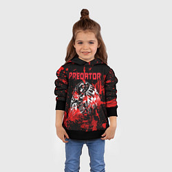Толстовка-худи детская Predator blood, цвет: 3D-черный — фото 2