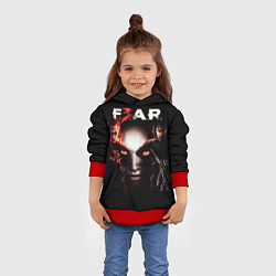 Толстовка-худи детская FEAR 3, цвет: 3D-красный — фото 2