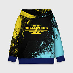 Толстовка-худи детская Helldivers 2: Skull Logo, цвет: 3D-синий