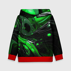 Детская толстовка Green dark abstract geometry style