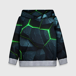 Детская толстовка Abstract dark green geometry style
