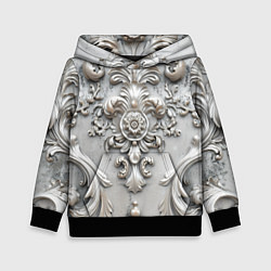 Толстовка-худи детская Объемный орнамент, цвет: 3D-черный