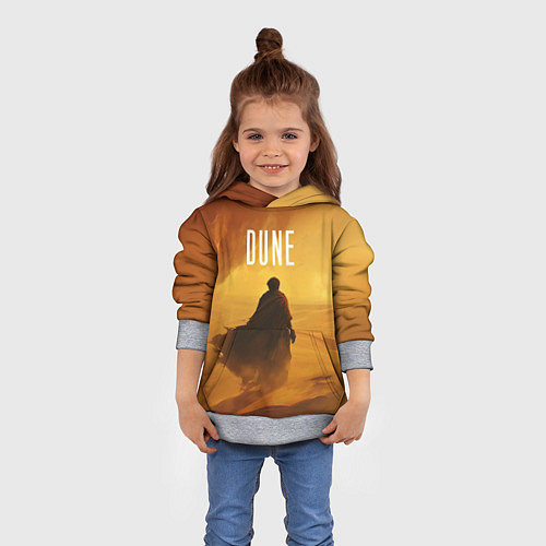 Детская толстовка Дюна - пустыня / 3D-Меланж – фото 4