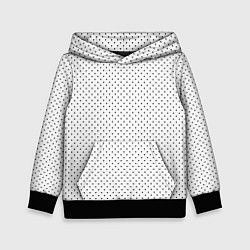 Детская толстовка Белый в чёрный маленький горошек