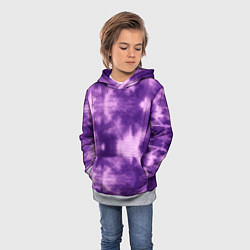 Толстовка-худи детская Фиолетовый тайдай, цвет: 3D-меланж — фото 2