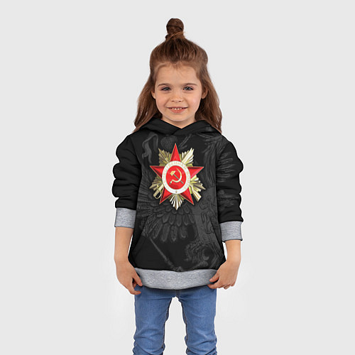 Детская толстовка Велика отечественная - Орден / 3D-Меланж – фото 4