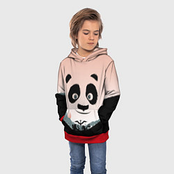 Толстовка-худи детская Силуэт кунг фу панда, цвет: 3D-красный — фото 2