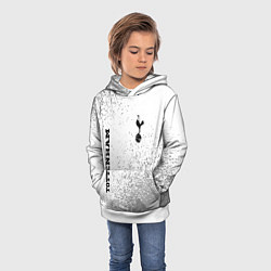 Толстовка-худи детская Tottenham sport на светлом фоне вертикально, цвет: 3D-белый — фото 2