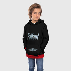 Толстовка-худи детская Fallout - Logo, цвет: 3D-красный — фото 2