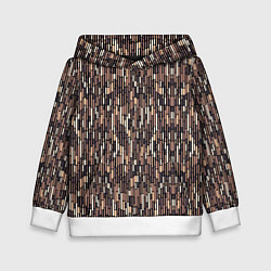 Детская толстовка Светло-коричневый паттерн полосочки