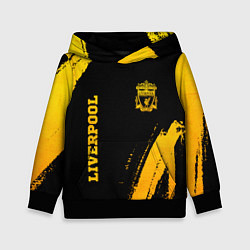 Толстовка-худи детская Liverpool - gold gradient вертикально, цвет: 3D-черный