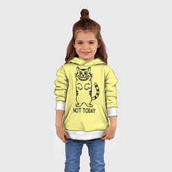 Толстовка-худи детская Хитрый кот, цвет: 3D-белый — фото 2