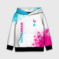 Толстовка-худи детская Tottenham neon gradient style вертикально, цвет: 3D-черный