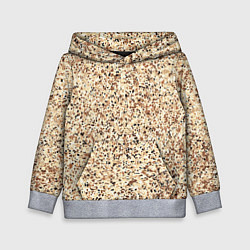 Детская толстовка Светлый коричневый текстурированный под камень