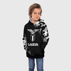 Толстовка-худи детская Lazio sport на темном фоне, цвет: 3D-черный — фото 2