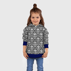 Толстовка-худи детская Skull patterns, цвет: 3D-синий — фото 2