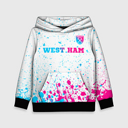 Детская толстовка West Ham neon gradient style посередине